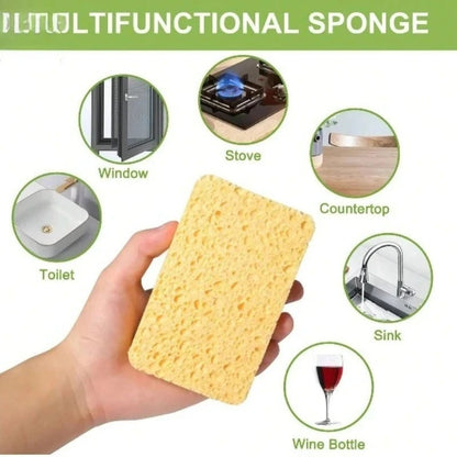Biodegradable Cellulose Coconut Scrubbing Sponges - 6 Pack Eco