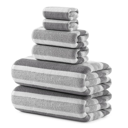 Soft Absorbent Bath Towel Set 2/4/6 Pcs Quick-Drying Towels