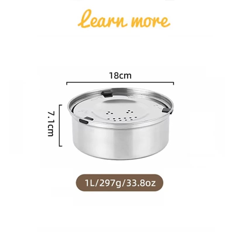 Stainless Steel No Spill Anti Splash Pet Water Bowl for Dogs Cats