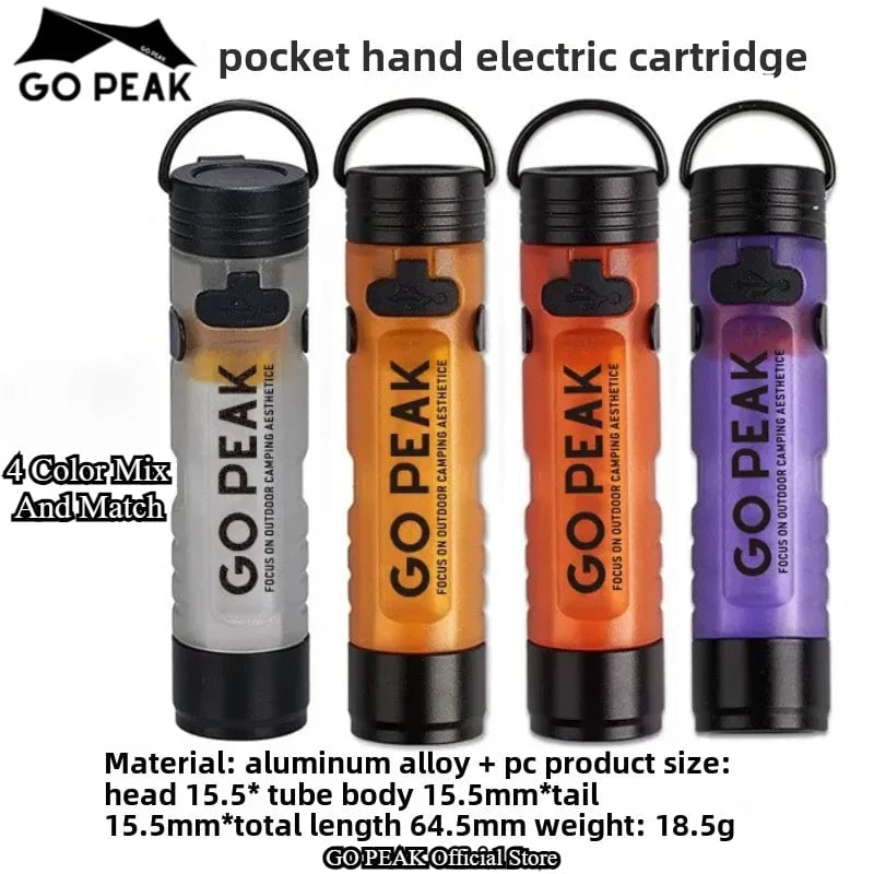 GOPEAK Mini LED Flashlight 5050 Pocket Keychain Clip Emergency Light