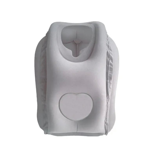 Portable Inflatable Travel Pillow Chin Neck Support Airplane Car