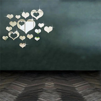 3D Acrylic Mirror Wall Sticker Round Self-Adhesive Removable Decal