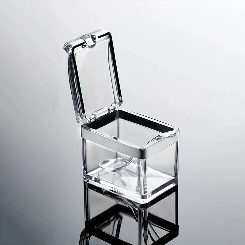 Acrylic Spice Containers Set 4pcs - Clear Seasoning Jars with Lids
