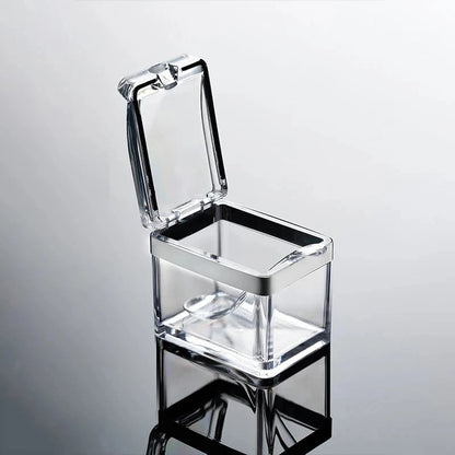 Acrylic Spice Containers Set 4pcs - Clear Seasoning Jars with Lids