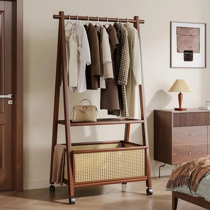 Heavy Duty Floor Standing Clothes Rack - Bedroom Wardrobe Storage