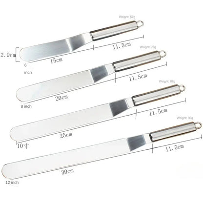 Stainless Steel Cake Spatula 6/8/10/12 Inch Icing Frosting Tool