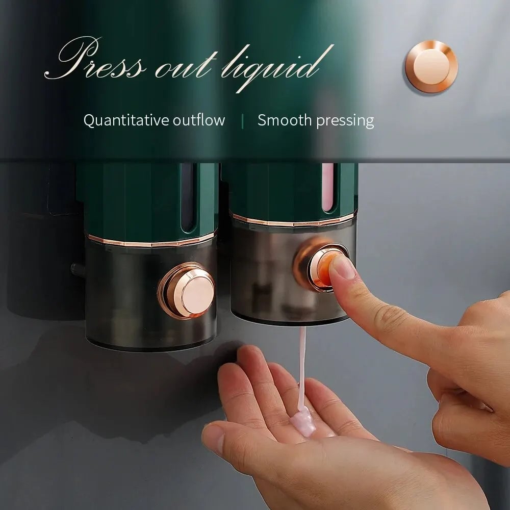 Non-Perforating Wall Mount Soap Dispenser - Multi-Use Press Pump