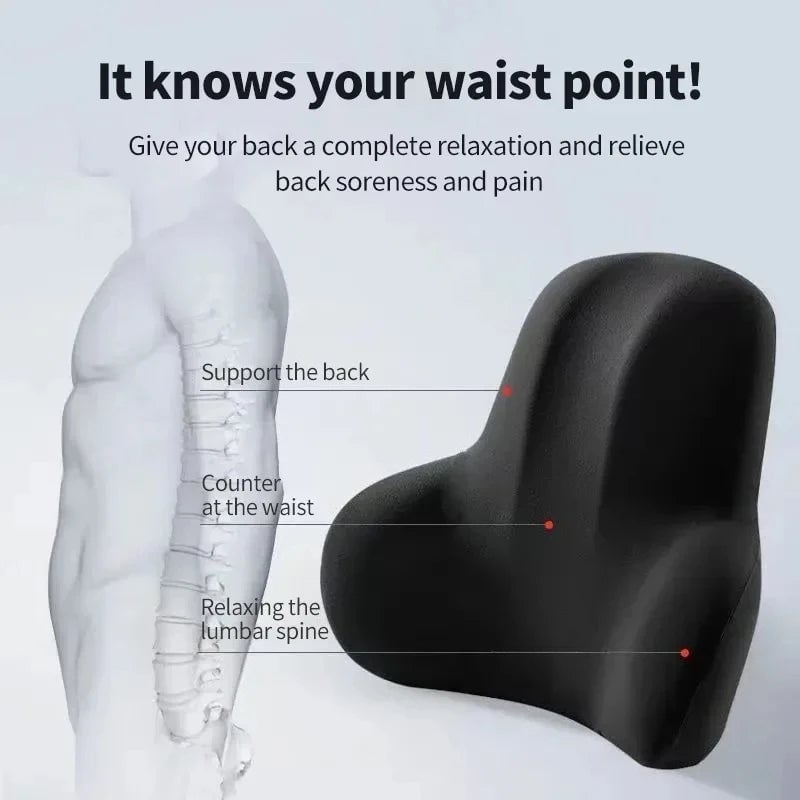 Memory Foam Office Chair Cushion Lumbar Support Back Pain Relief