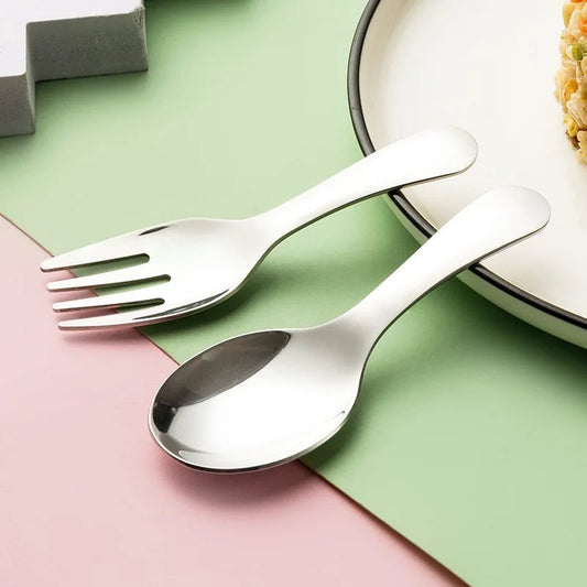 304 Stainless Steel Portable Spoon Fork Set - Outdoor Camping