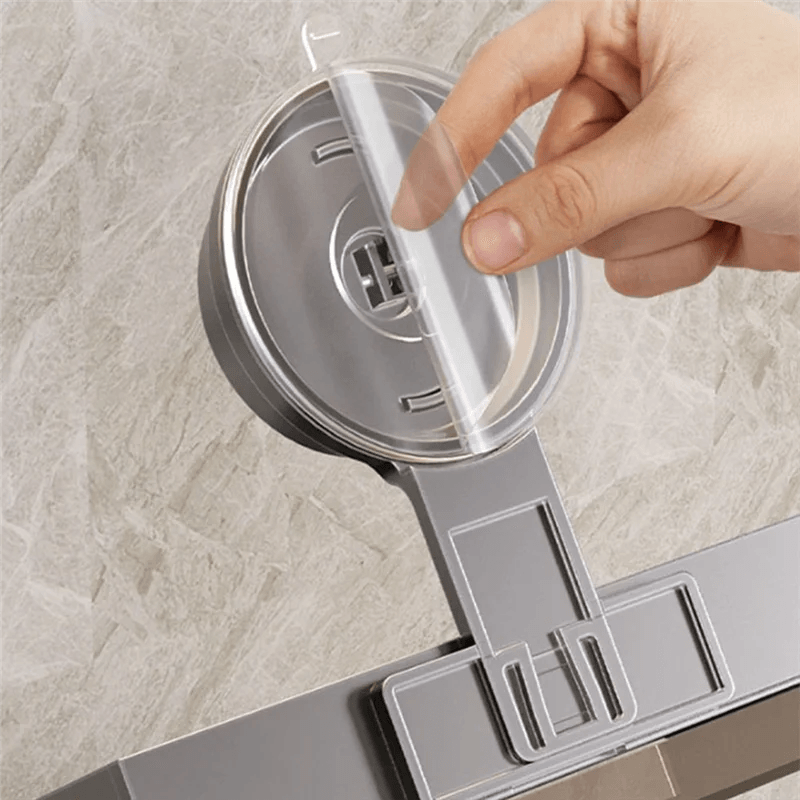 Wall-Mounted Aluminum Soap Dish with Suction Cup & Drain Rack