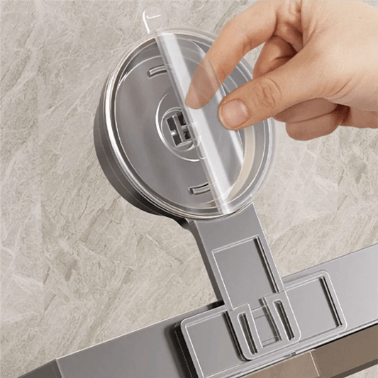 Wall-Mounted Aluminum Soap Dish with Suction Cup & Drain Rack