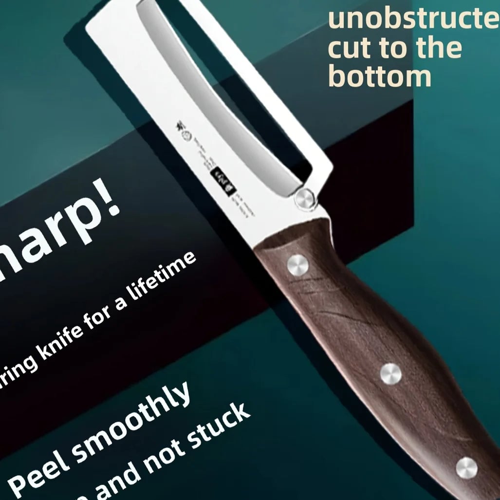 Stainless Steel Peeler Wooden Handle Vegetable Fruit Slicer