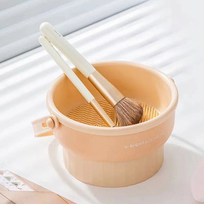 Makeup Brush Cleaning Bucket with Drying Rack & Storage Box Set