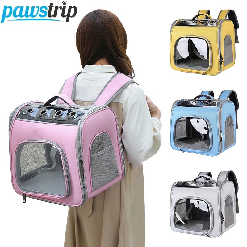 Breathable Pet Carrier Backpack for Cats Dogs - Travel Outdoor Bag