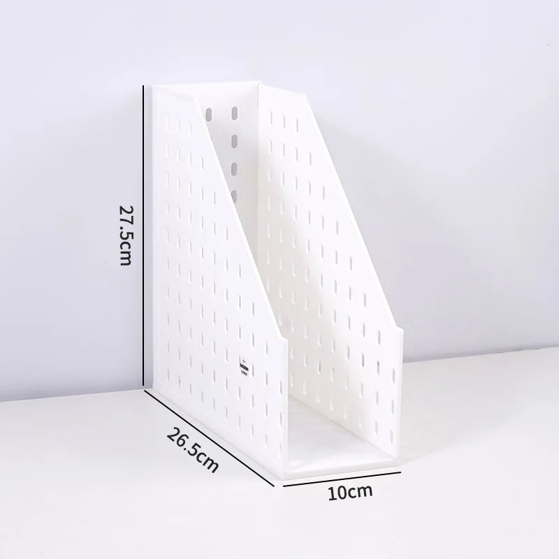Vertical File Storage Rack Desktop Book Organizer Filing Frame