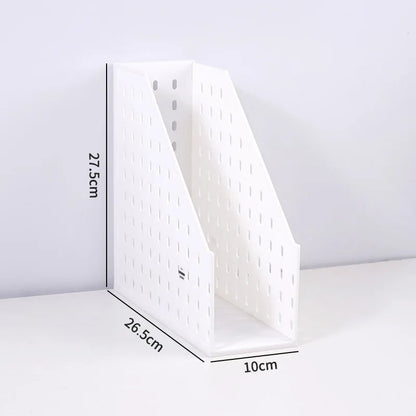 Vertical File Storage Rack Desktop Book Organizer Filing Frame