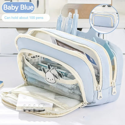 Multi-Layer Large Capacity Pencil Case - Student Stationery Storage