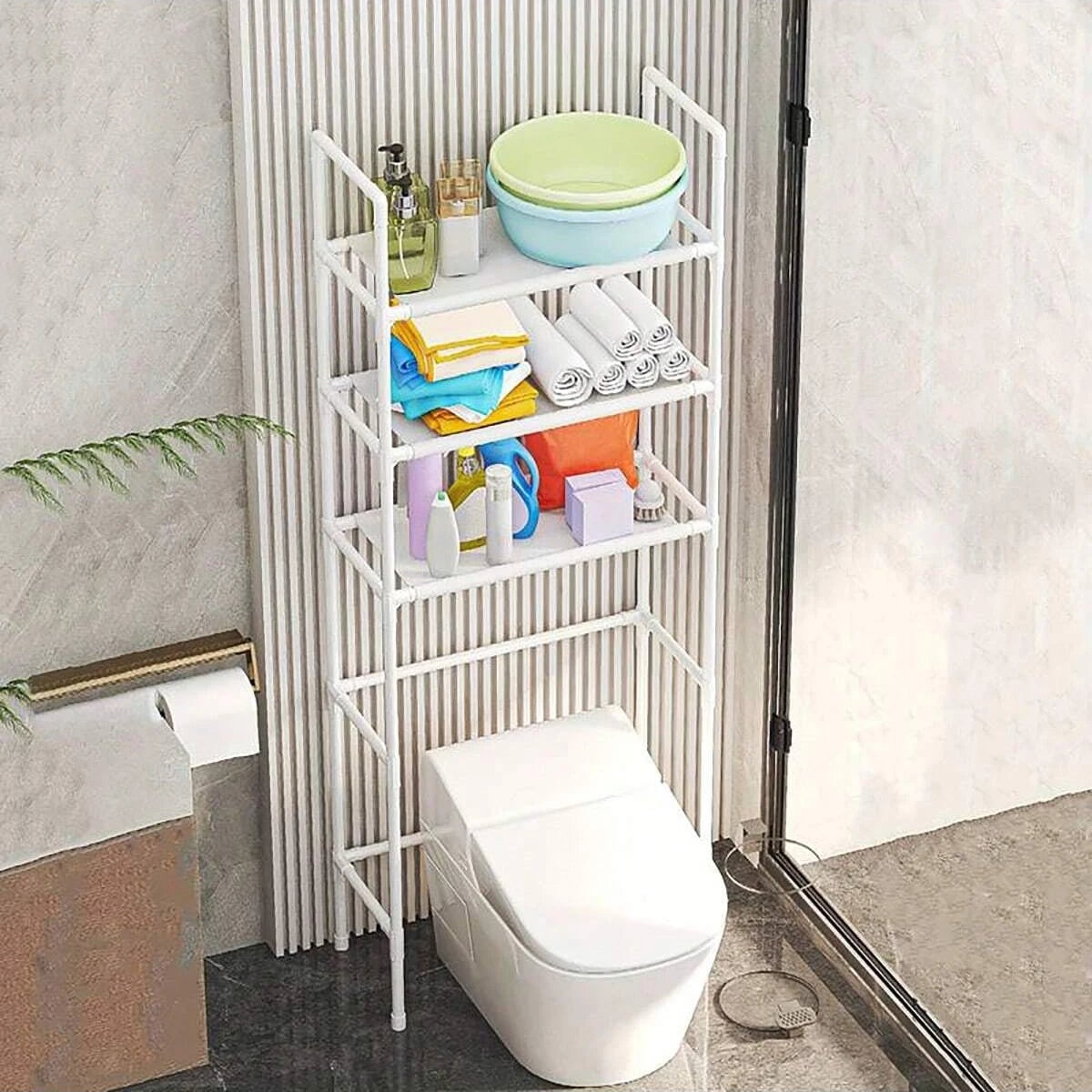 3 Tier Bathroom Storage Rack Above Toilet Shelf Organizer Space Saver