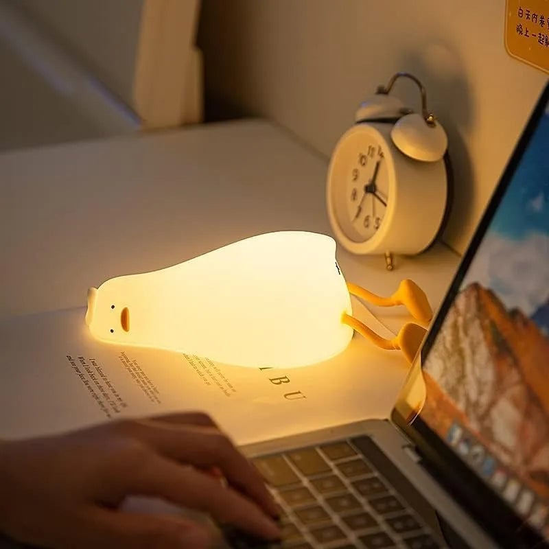 Rechargeable LED Duck Night Light Touch Control Silicone Lamp