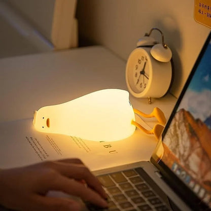 Rechargeable LED Duck Night Light Touch Control Silicone Lamp