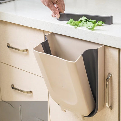 Folding Kitchen Car Trash Can - Space-Saving Waste Bin Dustbin