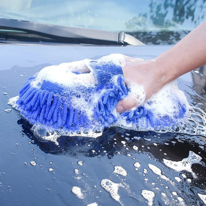 Microfiber Car Wash Sponge Brush - Dual-Sided Polishing Pad Tool