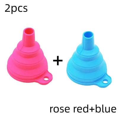 Mini Foldable Silicone Funnel - Collapsible Portable Kitchen Tool