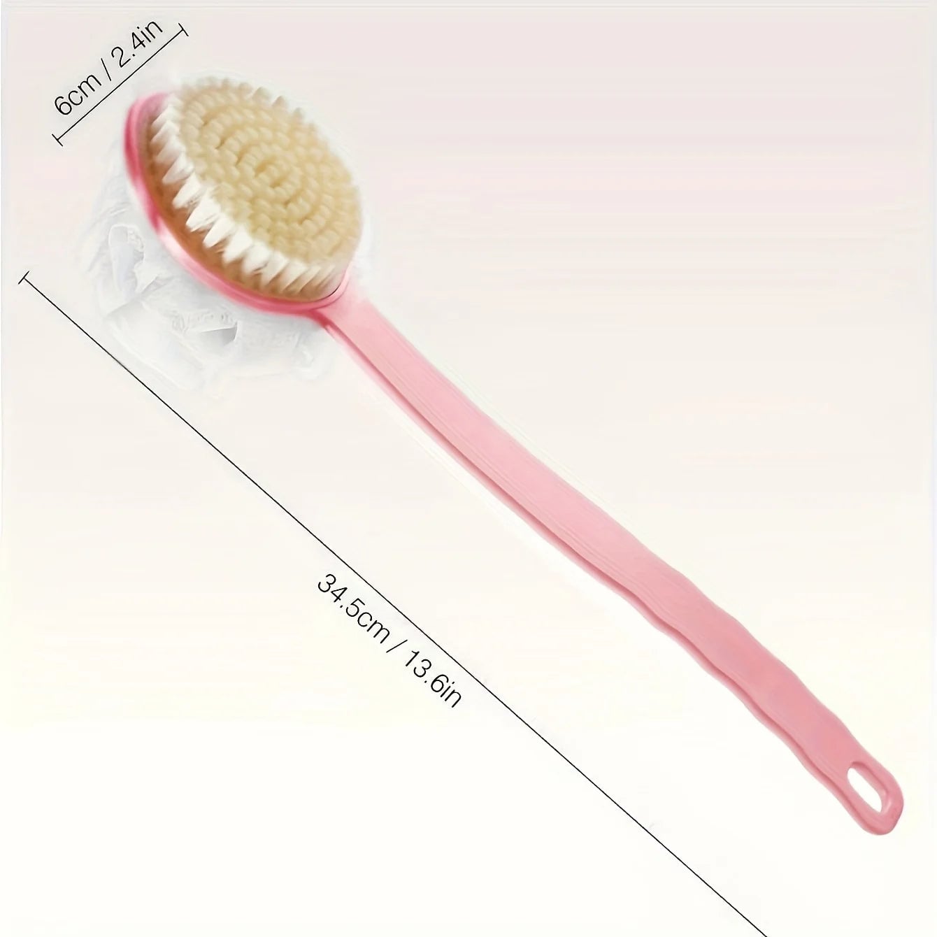 Long Handle Soft Body Scrubber - Exfoliating Bath Brush Massager