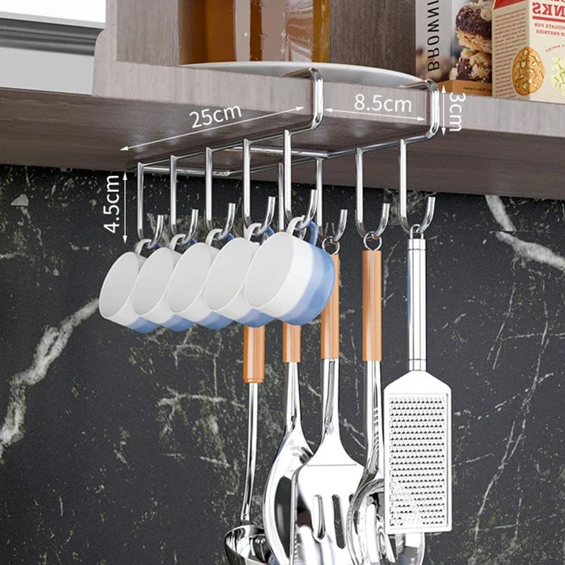 Under Cabinet Storage Basket Rack - Kitchen Cutting Board Organizer