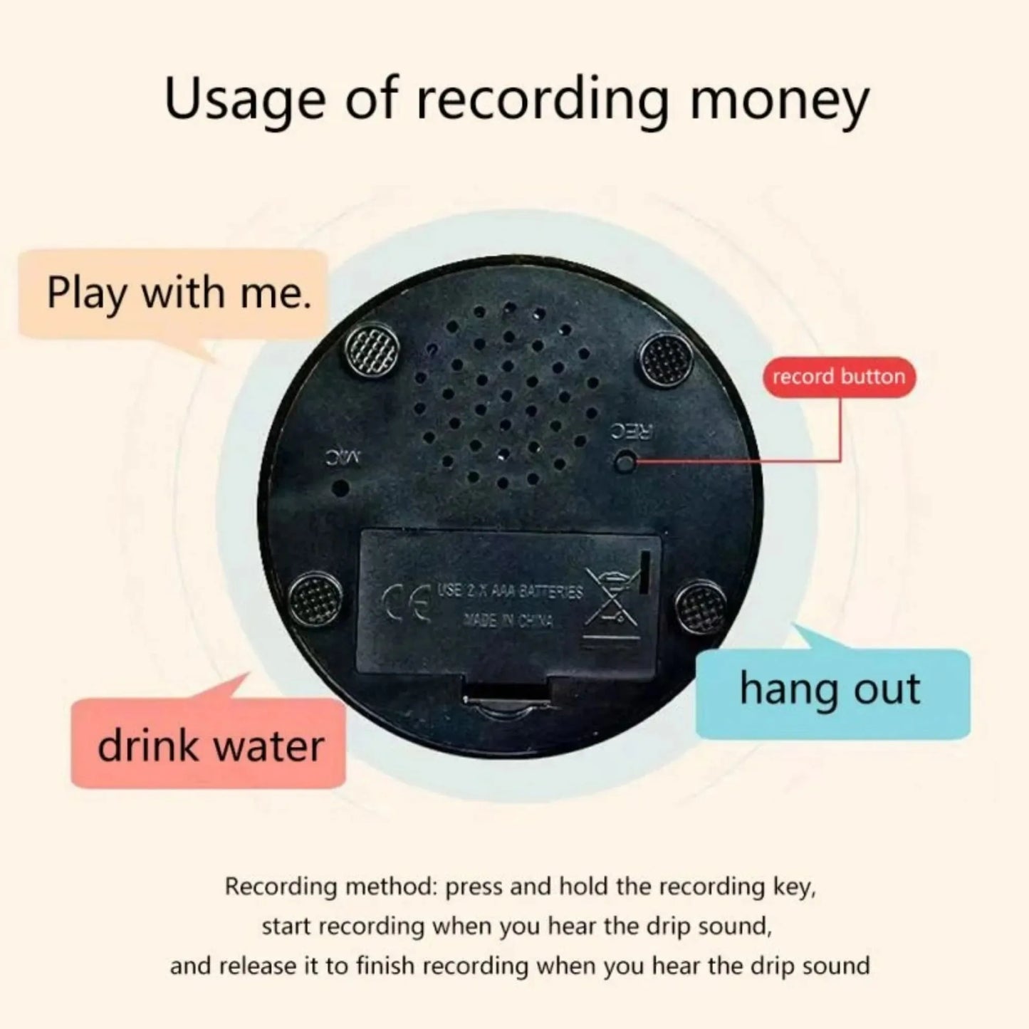 30 Second Pet Training Voice Recording Button Dog Communication Buzzer