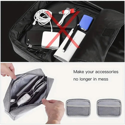 Small Travel Cable Organizer Bag Electronics Storage SD Card Pouch