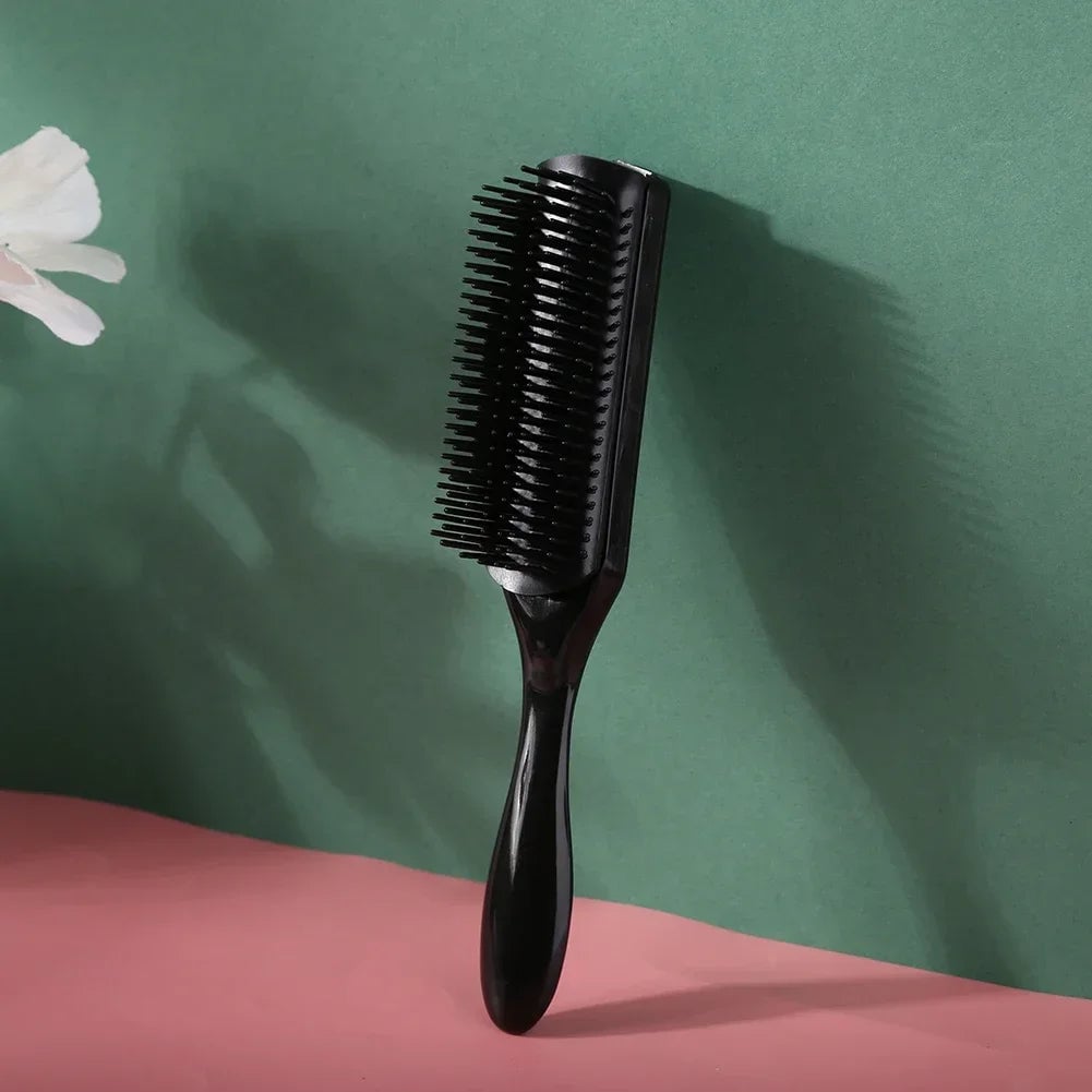 9 Rows Hair Brush Detangling Comb Scalp Massage Straight Curly Hair