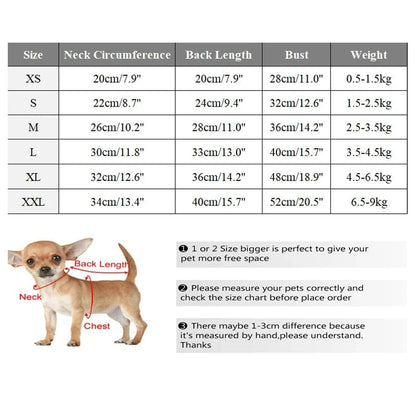 Windproof Padded Winter Dog Coat - Warm Jacket for Small Dogs