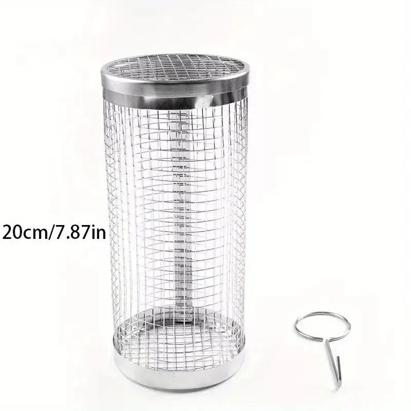 Stainless Steel BBQ Grill Cage - Outdoor Camping Grilling Tool