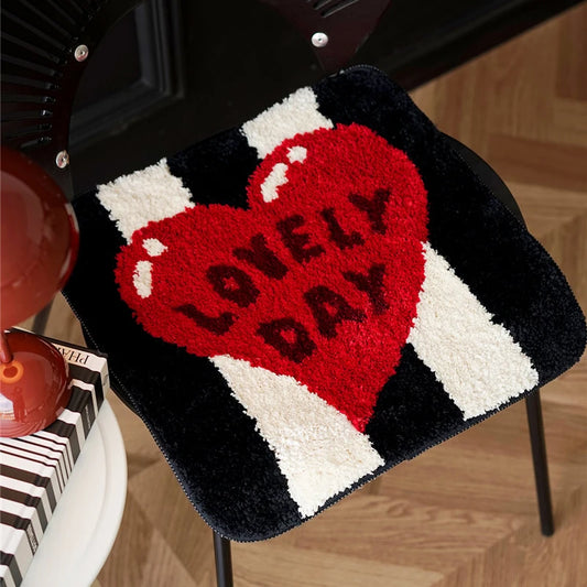 40x40cm Tufted Seat Cushion - Soft Round Square Floral Design Pad