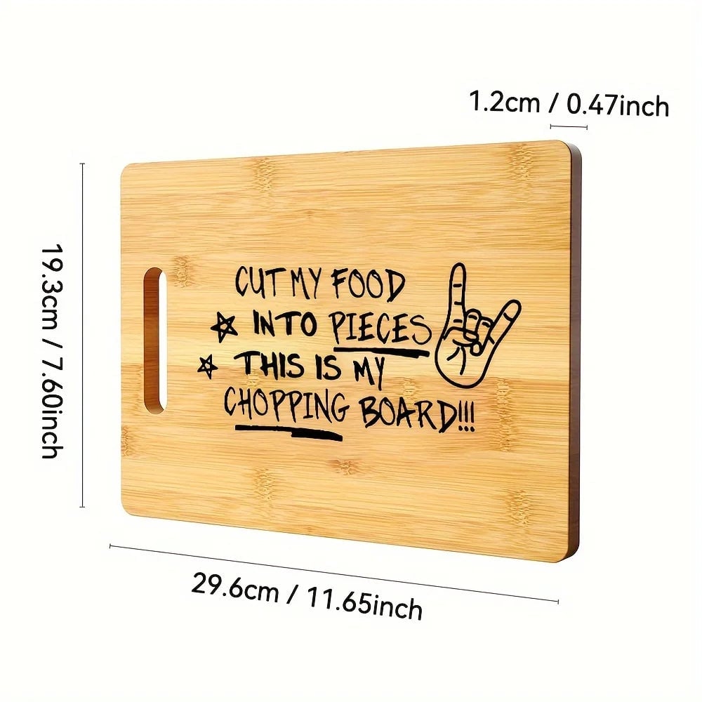 Laser Engraved Bamboo Cutting Board - Funny Kitchen Quote Design