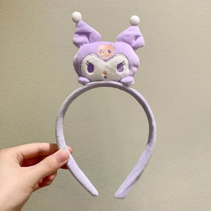 Plush Cartoon Character Headband - Pompompurin Kuromi Cinnamoroll
