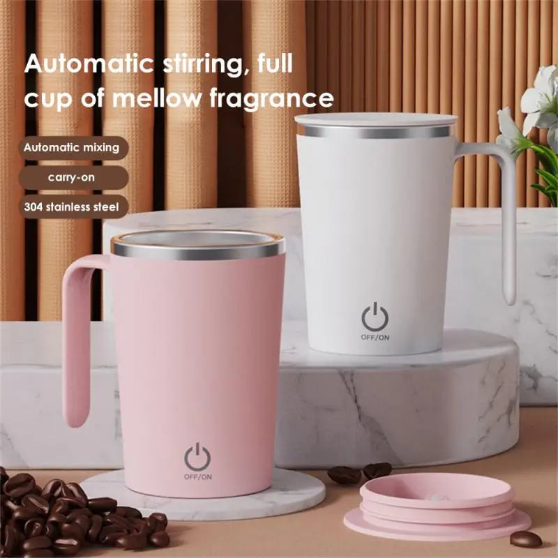 Rechargeable Stainless Steel Self-Mixing Coffee Mug Automatic Stirrer