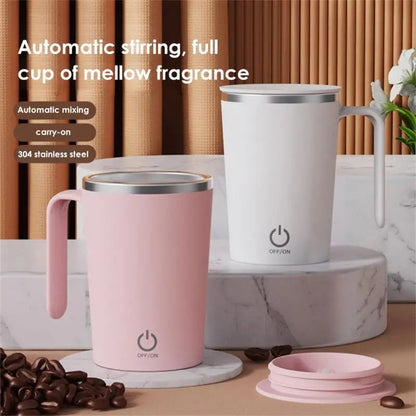 Rechargeable Stainless Steel Self-Mixing Coffee Mug Automatic Stirrer