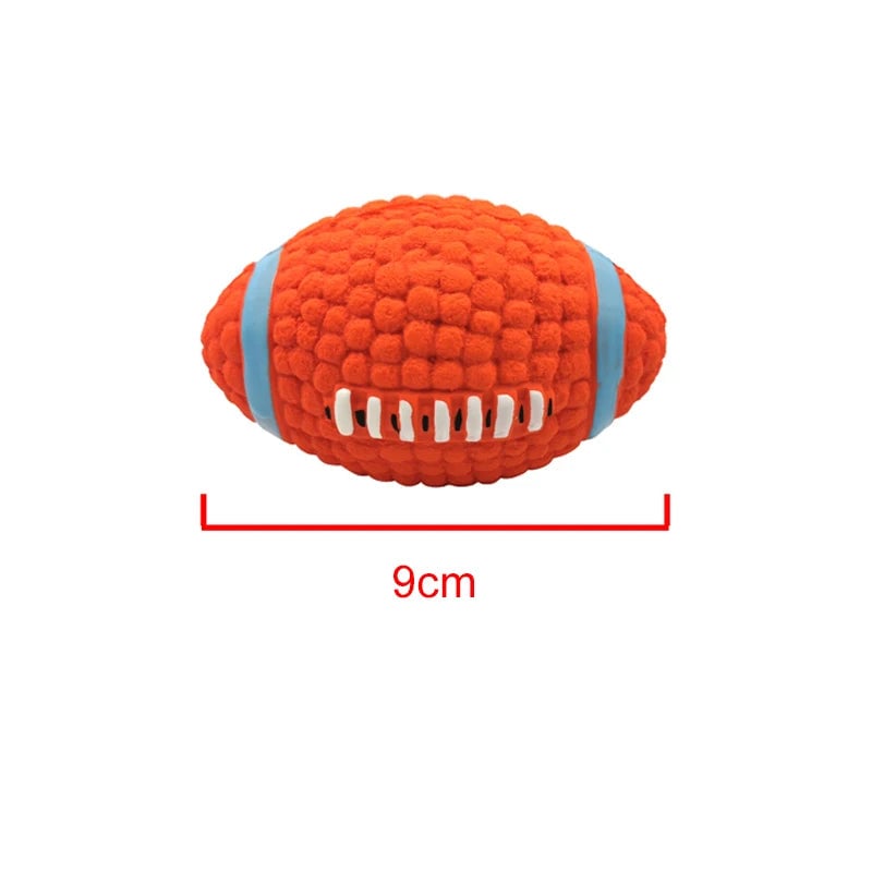 Natural Latex Dog Balls Anti-Bite Squeaky Chew Toys Small Large Dogs