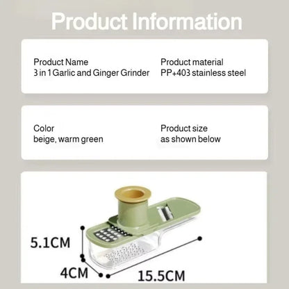 3-in-1 Vegetable Cutter Slicer Dicer Grater Handheld Kitchen Tool