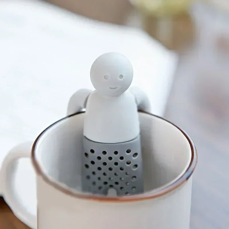 Food Grade Silicone Person Shaped Tea Infuser Strainer Bag