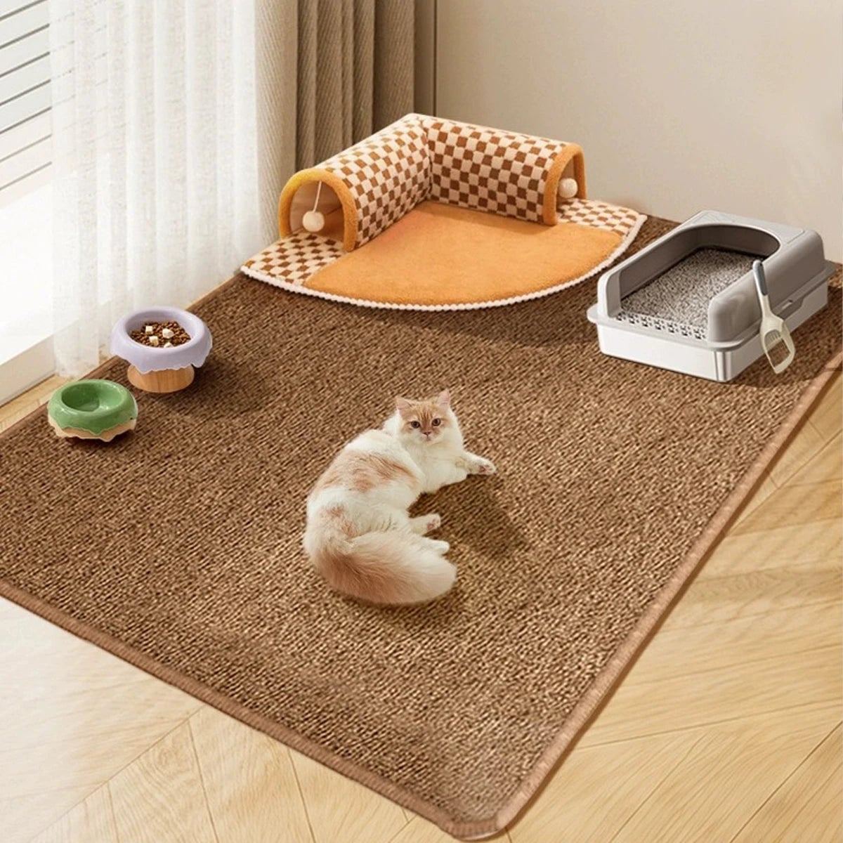 Large Non-Slip Cat Scratching Mat Carpet Pet Bed Sofa Protector