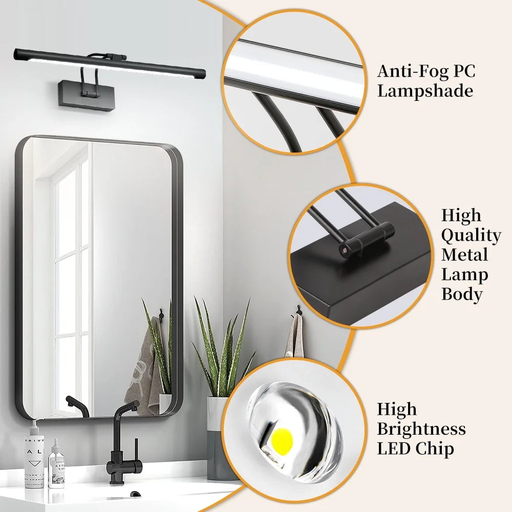 LED Waterproof Bathroom Mirror Light - Modern Vanity Wall Lamp