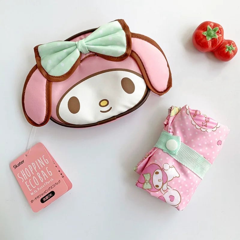 Hello Kitty Melody Foldable Reusable Shopping Bag Eco Grocery Tote