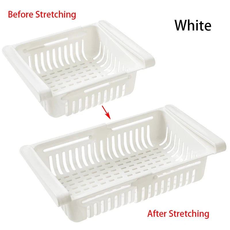 Magnetic Fridge Organizer Drawer Basket - Egg & Fruit Storage Box