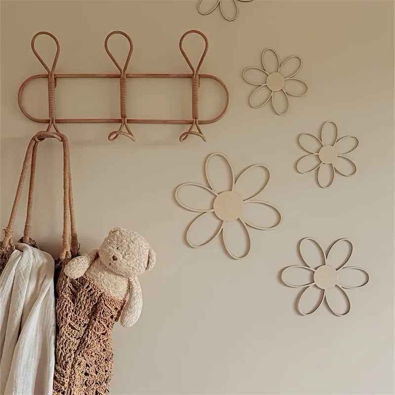 DIY Wooden Daisy Flower Wall Art Scandinavian Style Home Decor