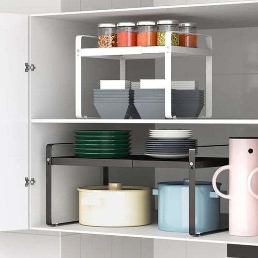 3-Tier Microwave Rack Retractable Countertop Kitchen Organizer
