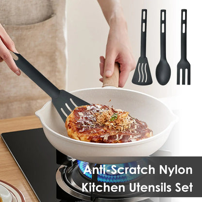 Nylon Kitchen Utensils Set - Non-Stick Spatulas Cookware Kit