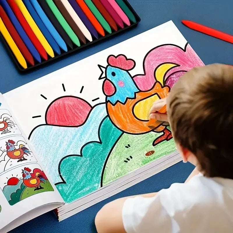 Step-by-Step Painting Coloring Book Progressive Easy to Hard Levels